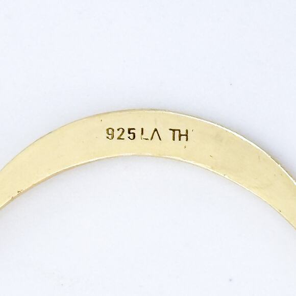 Vintage Footnotes Sterling Silver 925 Gold-tone Crescent Moon Pendant - Picture 5 of 10